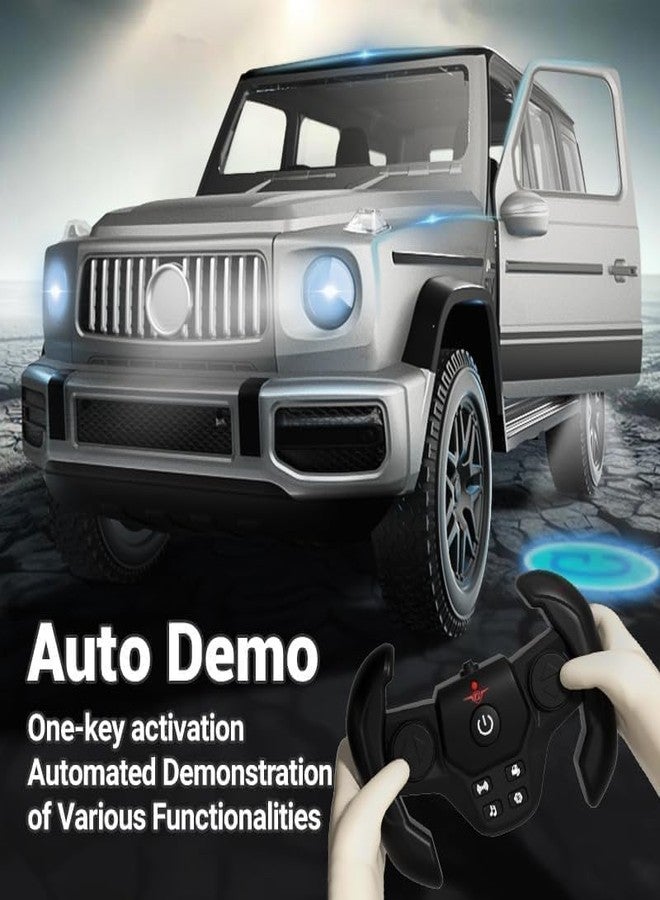 OOTLO 2.4ghz Rc Car with Induction Remote Control & Door Opening Gesture Detection, All-Terrain Dirt Bike with Music/Light Linkage, 2 Batteries & Storage Compartment - Image 5